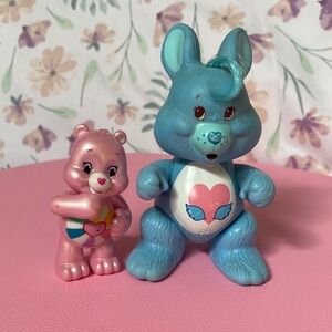 This vintage 1980s Swift Heart Rabbit figure + Hopeful Heart bear